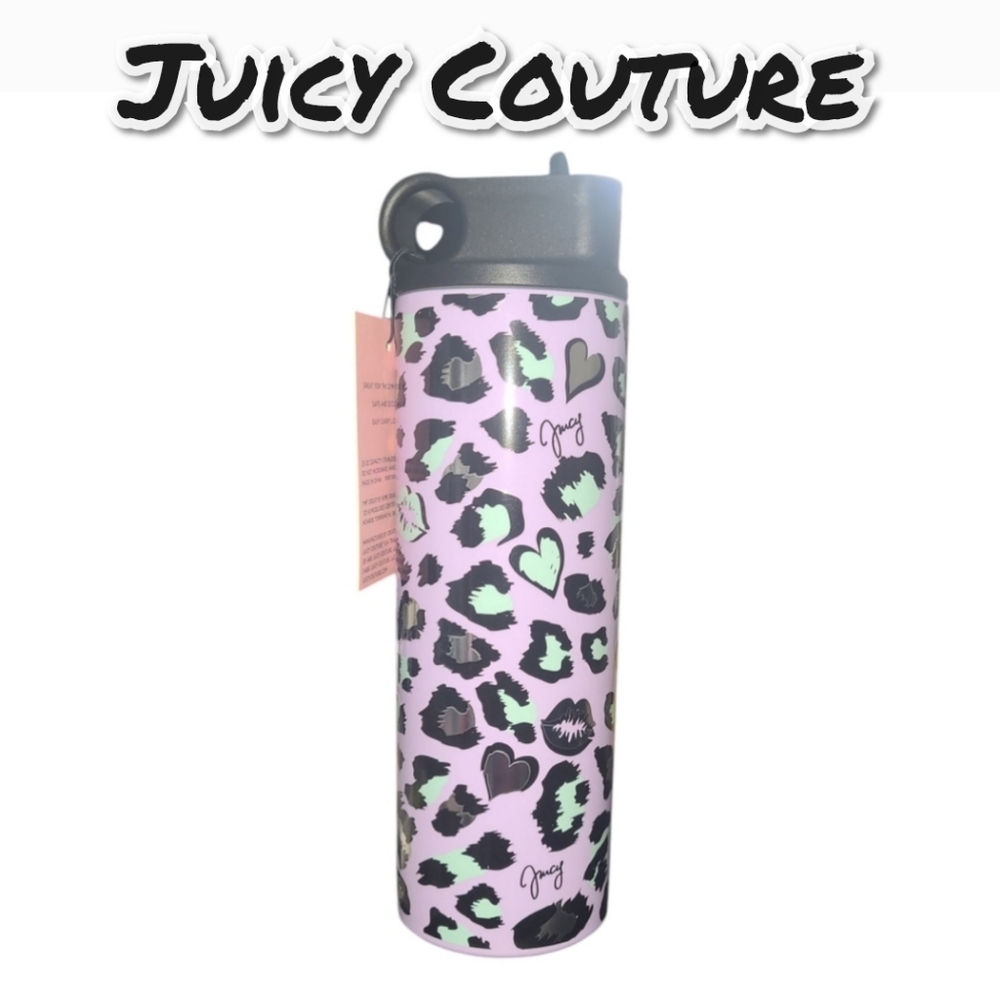 Juicy Couture Leopard Print Water Bottle